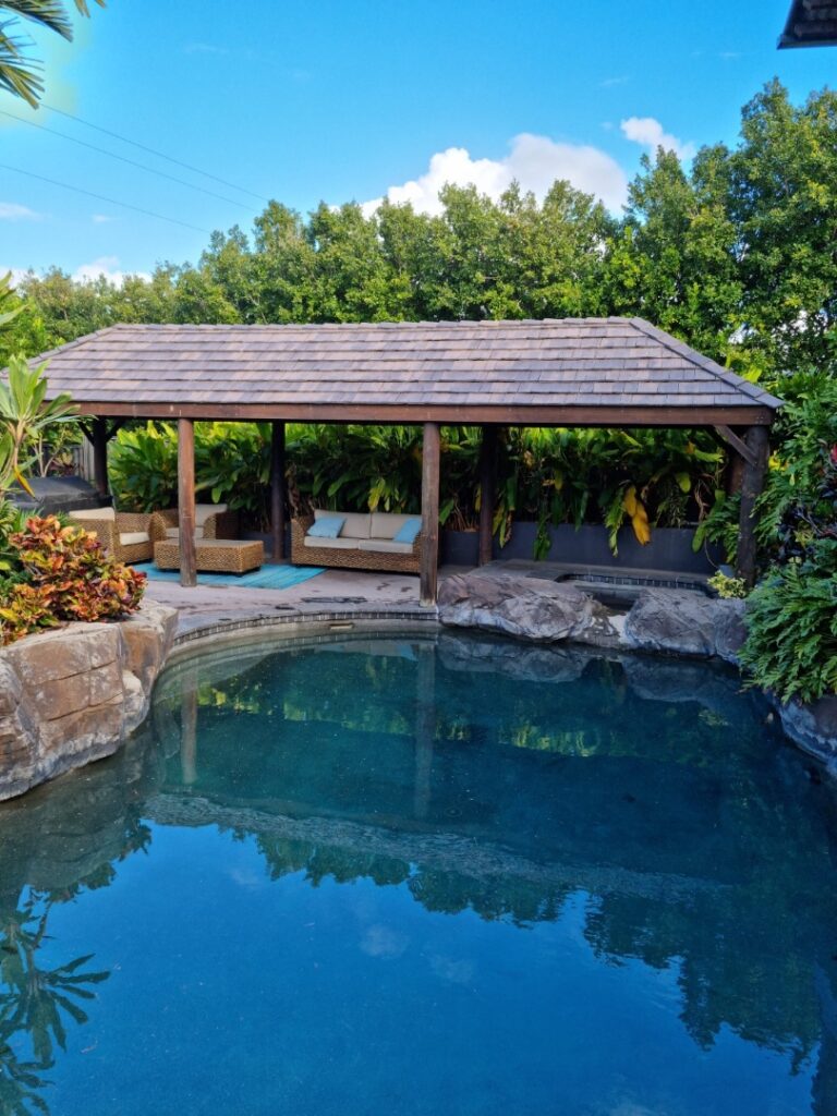 Shingle roof gazebo