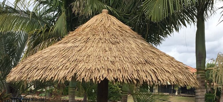 synthetic thatch roofing on a Bali umbrella